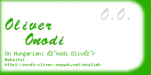 oliver onodi business card